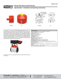 Thumbnail of document Manual - VPS2411 Valve Position Sensor